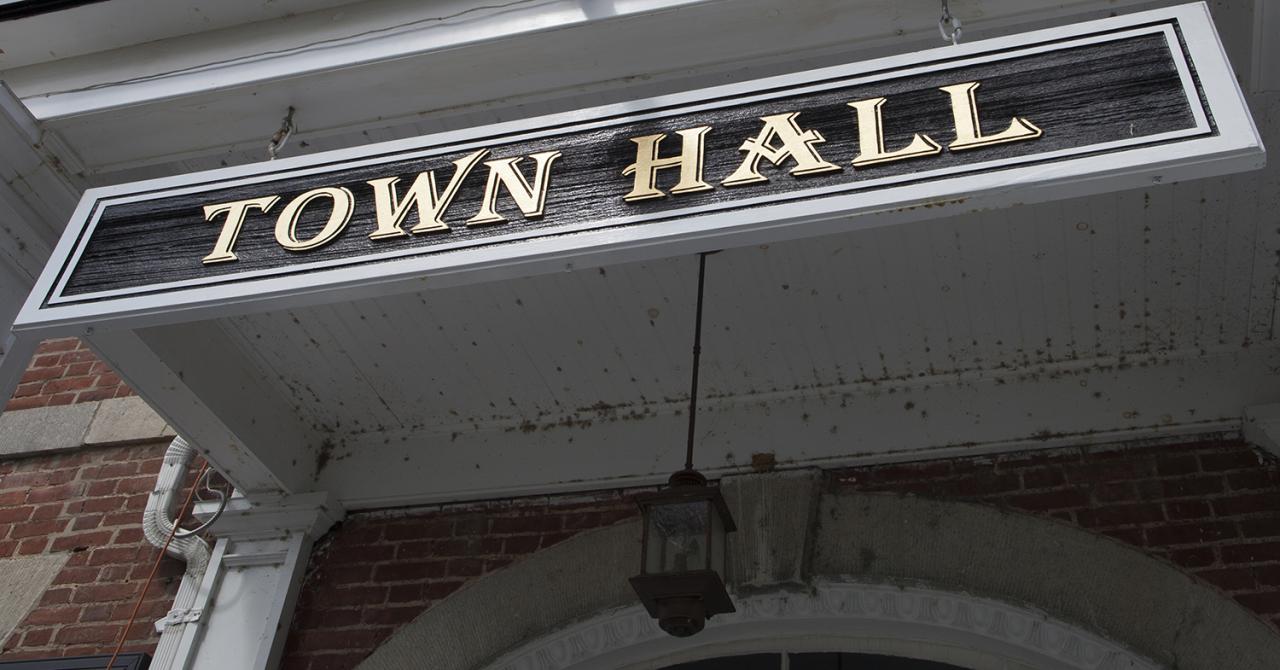 Image of Town Hall sign