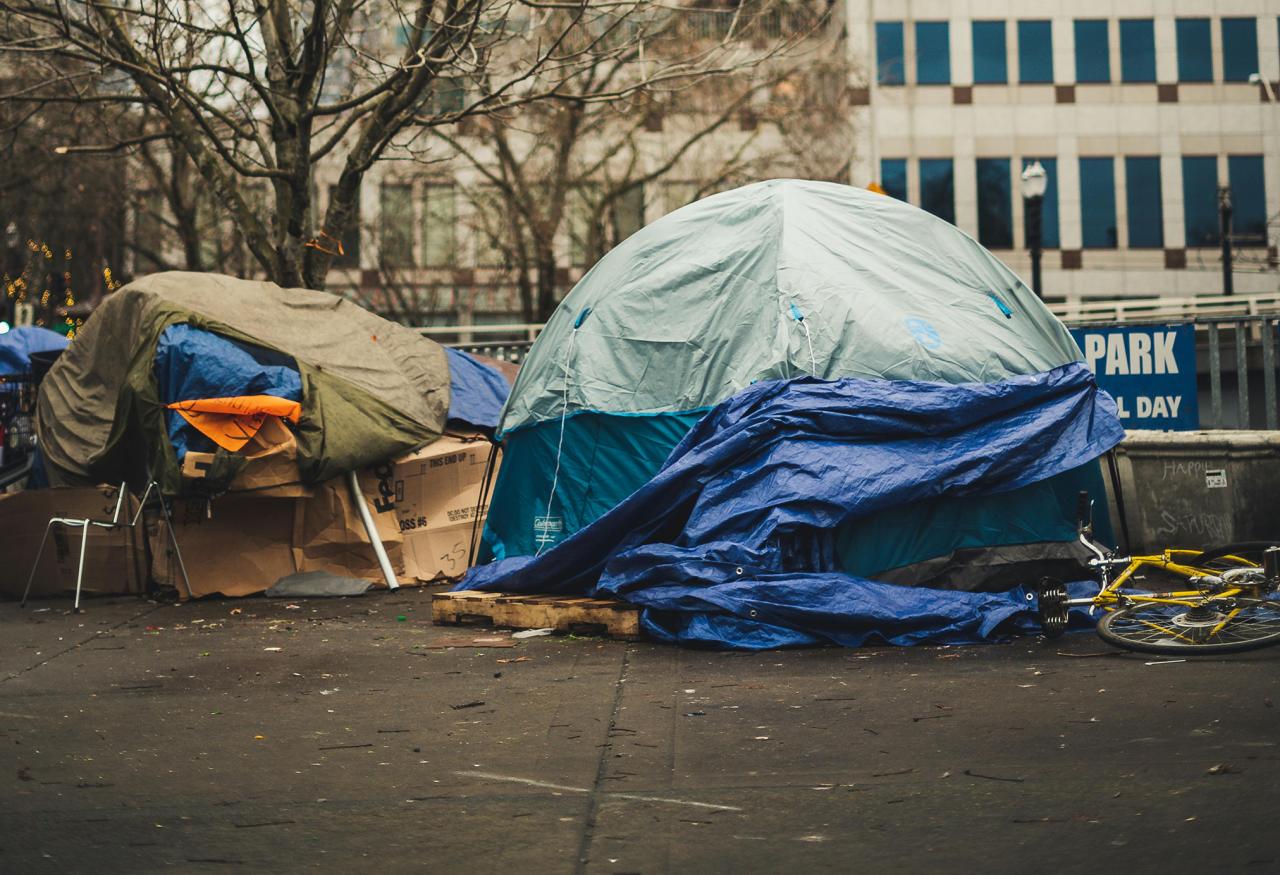 Image of an encampment courtesy of Brett Sayles