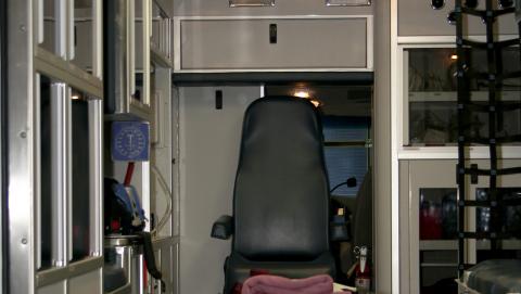 Image of the back of an EMS vehicle