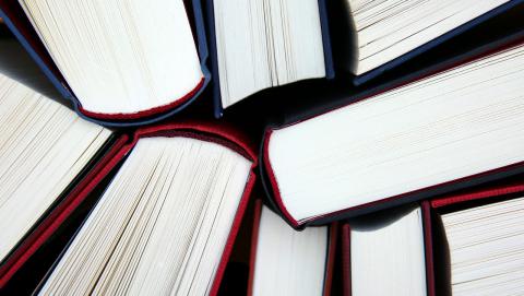 Image of books from Pixabay