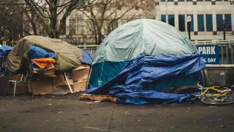 Image of an encampment courtesy of Brett Sayles